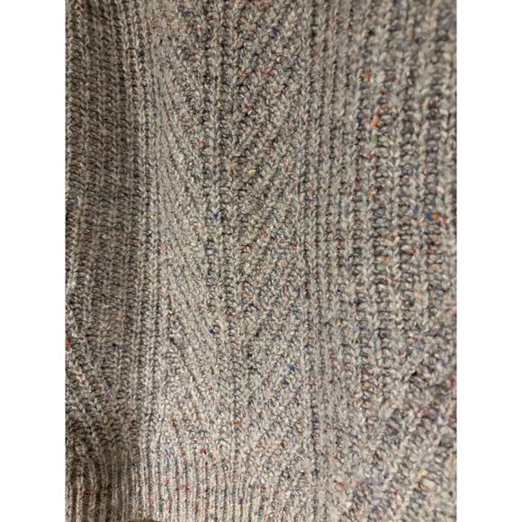 Madewell Fair Isle Sweater Gray Multicolor Cowl Neck - Picture 3 of 3
